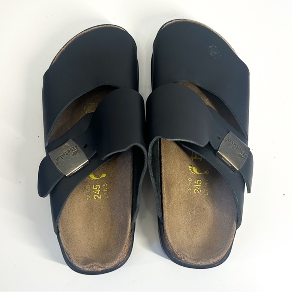 Betula by Birkenstock Black Slip On Clogs Sandals Size 7 - Picture 4 of 8